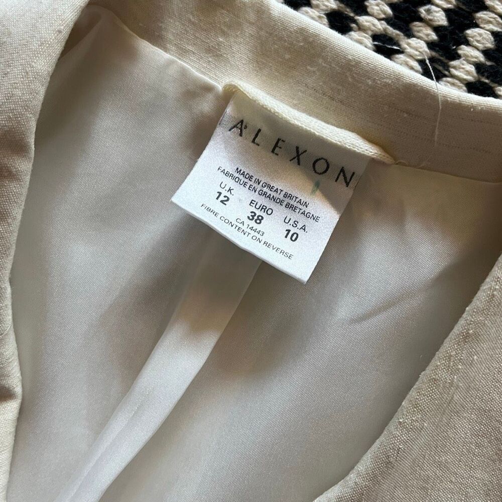 ALEXON Size 10 Ivory Vintage Blazer - Picture 4 of 6